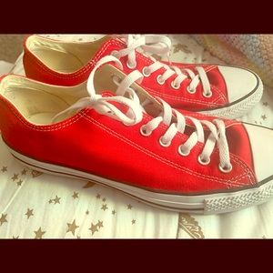 Red Converse Low Tops